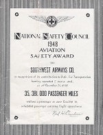 1948 National Safety Council Safety Award