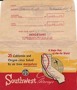 SWA Ticket Envelope (Submitted by Fred Lopez) SWA Ticket Envelope (Submitted by Fred Lopez)