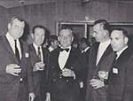 L-R Jim Zamensky, Larry Decker, Capt. M.A. Trenfield, Joe Smith, Nickie Nick (Submitted by Fred Lopez)