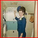 Stewardess Sylvia Townley photos of her working onbord flights