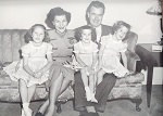 Captain Ernie Clark's Family L-R Sharon; Wife, Marge; Julie; Ernie; Judy